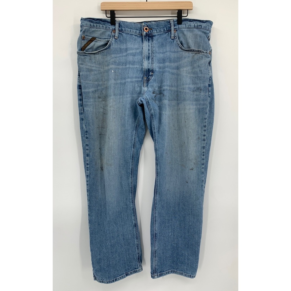 Ariat M2 Jeans Mens 40x32 Blue Relaxed Boot Cut Distressed Workwear Western